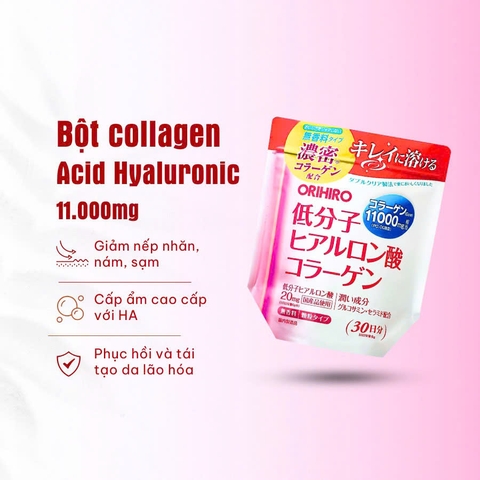 Orihiro - Bột Collagen Hyaluronic Acid Orihiro 11000mg 180gr