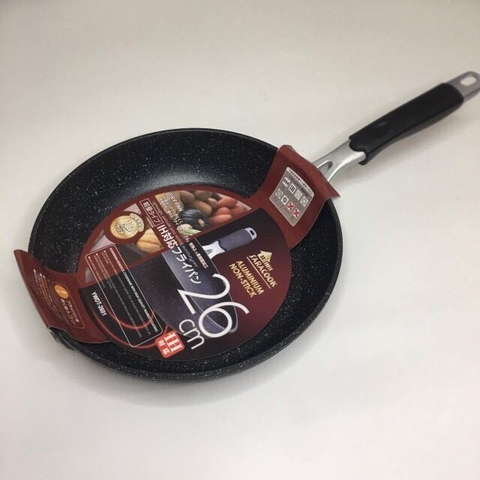 Chảo chống dính bằng đá LEZZET 26cm nông lòng (dùng được bếp từ)