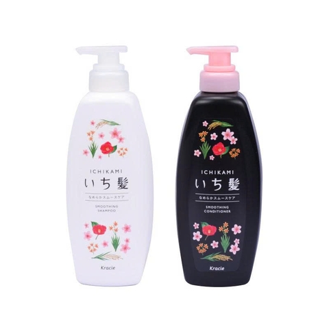 Ichikami - Cặp Dầu Gội Dầu Xả Ichikami 480ml Đen – Trắng