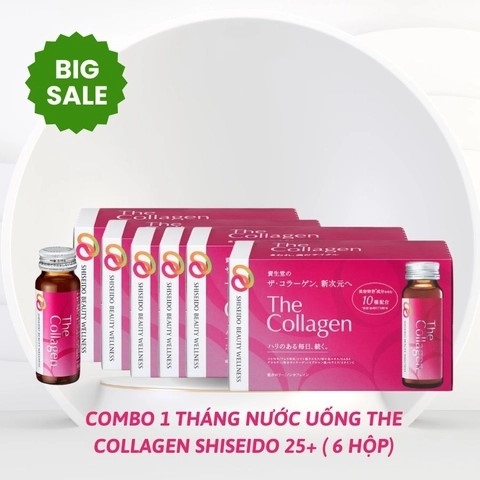 Shiseido - Combo 2 Tháng Nước Uống The Collagen 25+ (6 Hộp)