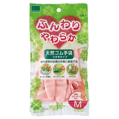 OKAMOTO_Găng tay từ cao su thiên nhiên Okamoto màu hồng size M
