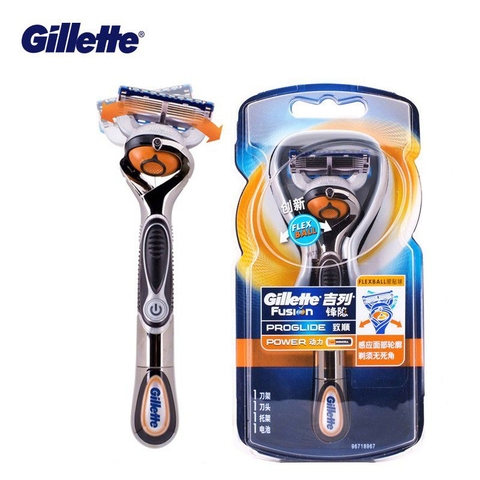 Gillette - Dao Cạo Râu Gillette Fusion  Proglide FlexBall Nhật Bản 5 Lưỡi Kép (1 Thân, 2 Lưỡi, 1 Pin)