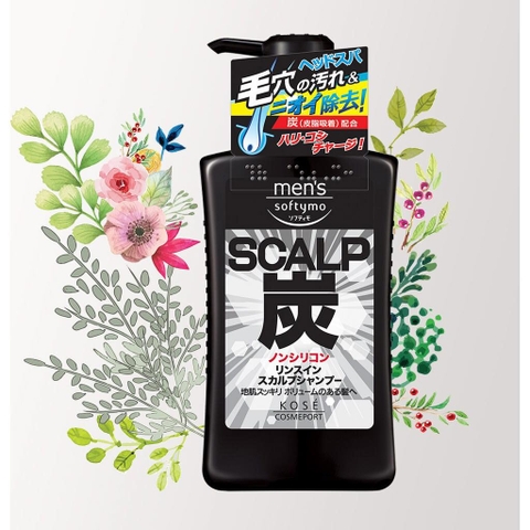 Dầu gội than hoạt tính cho nam Kose Men's Softymo 550ml