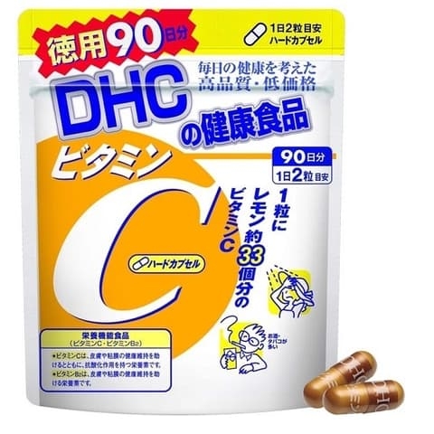 DHC - Viên Uống Bổ Sung Vitamin C Nhật Bản Gói 90 Ngày (180 Viên)
