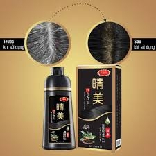 Dầu gội phủ bạc hữu cơ KOMI màu đen tự nhiên chai 500ml