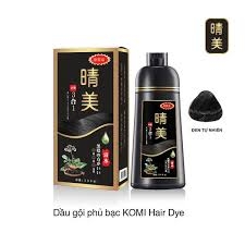 Dầu gội phủ bạc hữu cơ KOMI màu đen tự nhiên chai 500ml