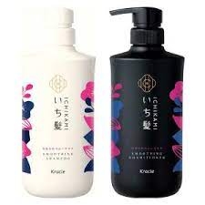Ichikami - Bộ Dầu Gội Xả Trắng Đen Hương Hoa Trà (Dùng Cho Tóc Thẳng, Vào Nếp)