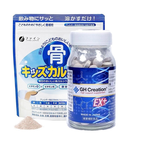 GH - Combo Tăng Chiều Cao Cho Bé: Viên Uống GH Creation EX + Bột Canxi Cá Tuyết
