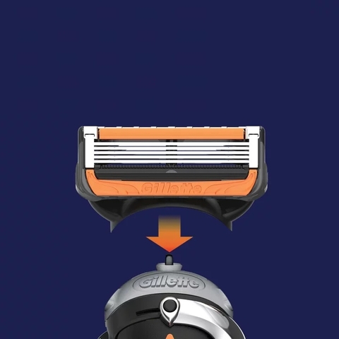 Gillette Fusion - Set 8 Lưỡi Dao Cạo Râu Thay Thế Gillette Fusion 5+1 Lưỡi Kép