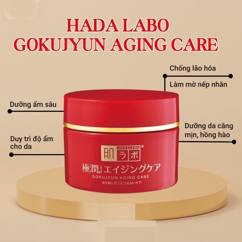 Hada Labo - Kem Dưỡng Da Cấp Ẩm Chống Lão Hóa Chuyên Sâu Hada Labo Gokujyun Aging Care 50g
