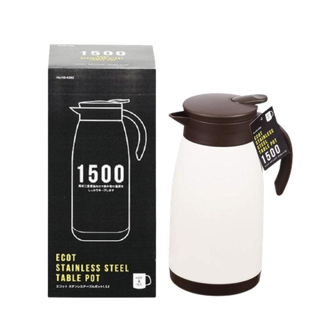 Ấm pha trà giữ nhiệt Inox, Bình pha trà giữ nhiệt có lưới lọc bằng Inox, dung tích 800/1000ml - Hàng Nhật nội địa