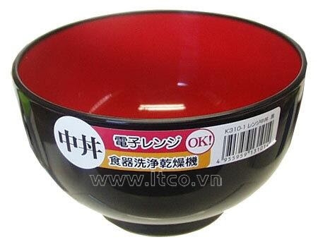 Bát nhựa tròn màu đen (Ø13.6×8.1cm)