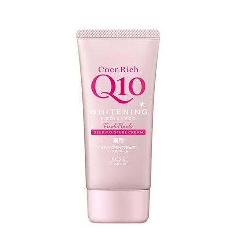KOSE_Kem dưỡng tay dưỡng ẩm sâu Kose Deep Moiture Cream Q10 80g hương đào New 2024