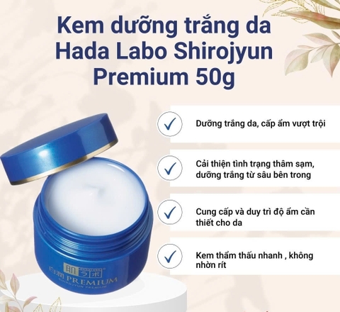 Hada Labo - Kem Dưỡng Trắng Da Cao Cấp Hada Labo Shirojyun Premium 50g