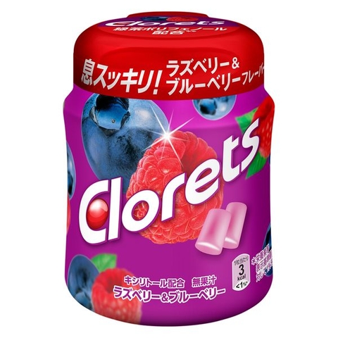 Kẹo Cao Su Clorets Vị Việt Quất Mix Mâm Xôi