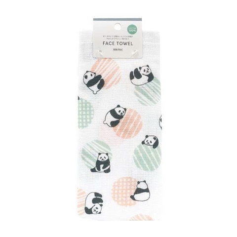 Kyowa -  Khăn Mặt Xô Siêu Thấm Hút Mẫu Gấu Trúc Organic Pile & Gauze