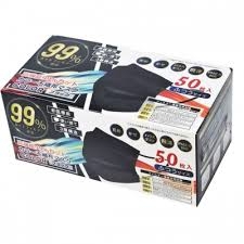 Khẩu Trang Vải Không Dệt Hiro Color Black 50 chiếc