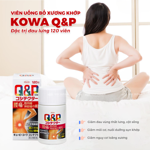 Kowa - Viên Uống Hỗ Trợ Giảm Đau Lưng Xương Khớp Kowa Q&P 120 Viên