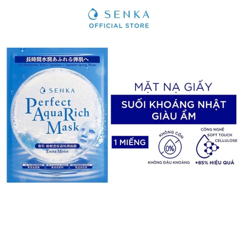 Senka - Mặt Nạ Giàu Ẩm Senka Perfect Aqua Rich Extra Moist Mask 25ml