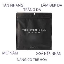 JAPAN - Mặt nạ tế bào gốc The Stem Cell màu đen trắng da Túi 30 miếng