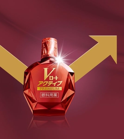 ROHTO - Thuốc Nhỏ Mắt Phục Hồi Cao Cấp V Premium 15ml Màu Đỏ