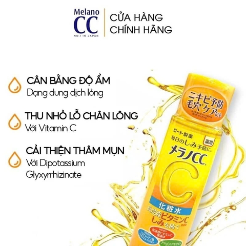 Melano CC - Nước Hoa Hồng Dưỡng Trắng, Mờ Thâm Rohto Melano CC Whitening Lotion  170ml