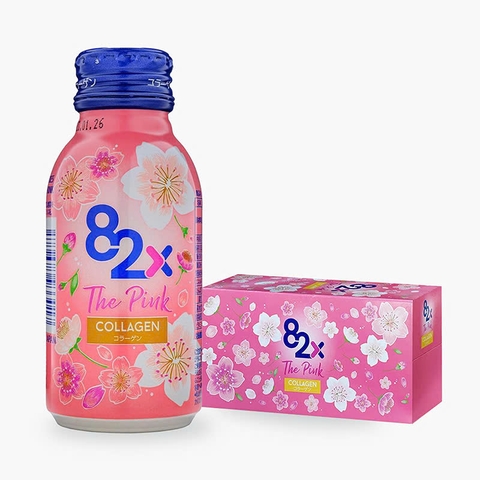82X - Hộp 10 Chai Nước Uống Bảo Vệ Sức Khỏe 82X The Pink Collagen (Hộp 10 x 100ml)