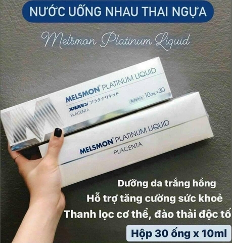 TẾ BÀO GỐC NHAU THAI MELSMON PLATINUM LIQUID PLACENTA 30 ỐNG X 10ML dạng uống