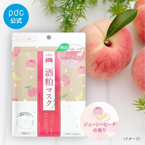 PDC Wafood Made Sakekasu - Mặt Nạ Giấy Bã Rượu Hương Đào (7 Miếng)