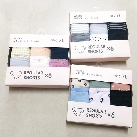 Gu Uniqlo - Set 6 Chiếc Quần Chip Gu Uniqlo Nhật Bản (Size XL)