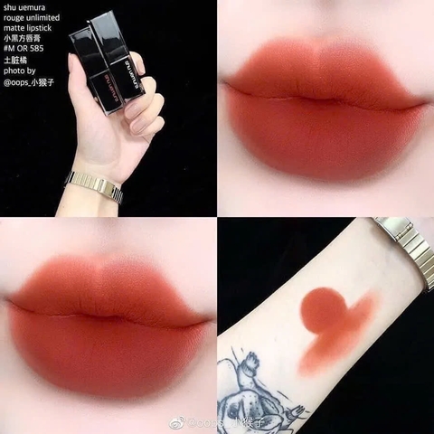 Shu Uemura - Son Lì Shu Uemura Matte OR585 Màu Cam Cháy 3g Mẫu Mới