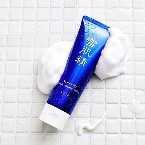 Kose Sekkisei White Washing Foam - Sữa Rửa Mặt Làm Sáng & Mịn Da 124ml