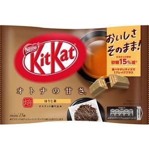 Bánh KitKat Mini Adult Sweetness Hojicha vị trà xanh rang 12+1 miếng - Hàng Nhật nội địa