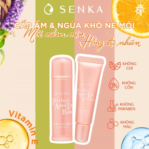 Senka - Tinh Chất Dưỡng Môi Cấp Ẩm Senka Perfect Aqua Lip Essence 10g (Ban Đêm)