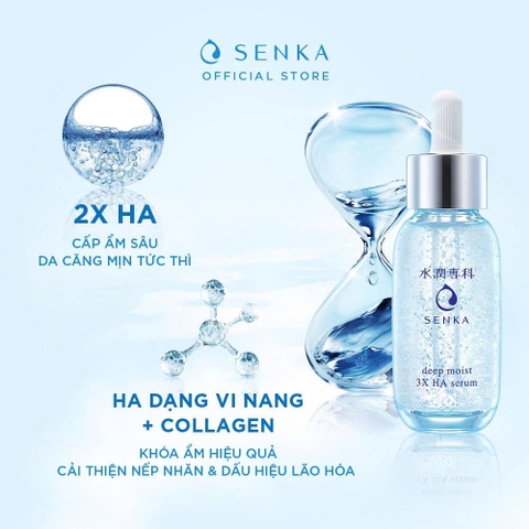 Senka - Tinh Chất Senka Dưỡng Ẩm Chuyên Sâu Và Ngừa Lão Hóa 30ml Deep Moist 3X HA Serum