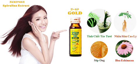 Spirulina Extract Gold - Tinh chất tảo tươi (hộp 10 lọ)