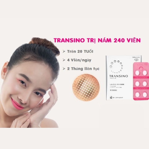Transino Nhật Bản - Combo Viên Uống, Tinh Chất, Kem Trị Nám Cho Da Thâm Sạm Nám