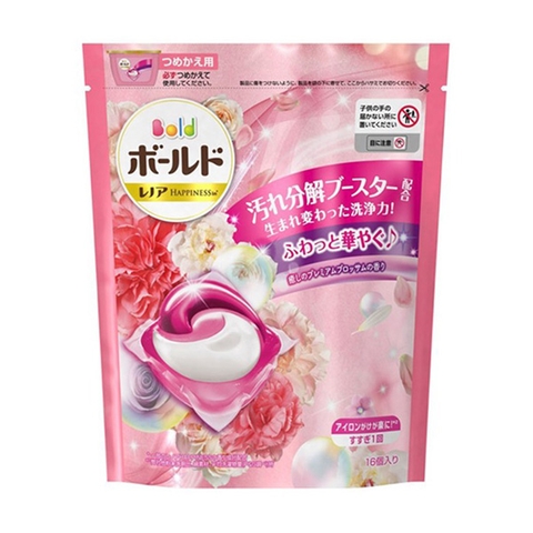 Viên giặt Gelball Renoa Happiness 16 viên (hồng)