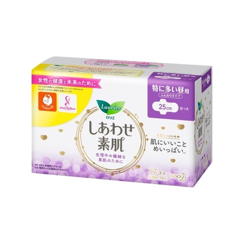 Laurier - Băng Vệ Sinh Siêu Mỏng Có Cánh 25cm (Gói 17 Miếng)