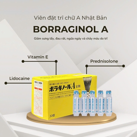 Borraginol - Viên Đặt Trĩ Chữ A Borraginol 20 Viên
