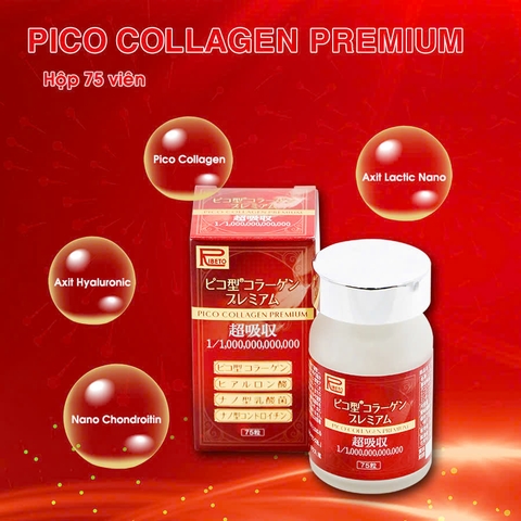 Ribeto - Viên Uống Làm Đẹp Da Pico Collagen Premium Ribeto 75 Viên