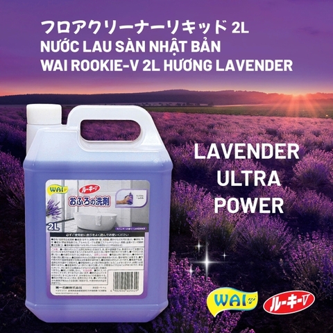 Nước lau sàn tẩy nhà tắm Wai Rookie hương lavender 2 lít