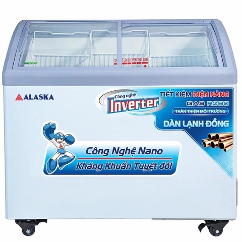 Tủ Đông Kính Cong Alaska inverter KC-210CI