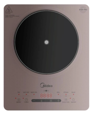 Bếp Từ Midea MIC221T0AGS (Bếp Từ Đơn, Công Suất 2200W, Có Chế Độ Sôi Liu Riu)