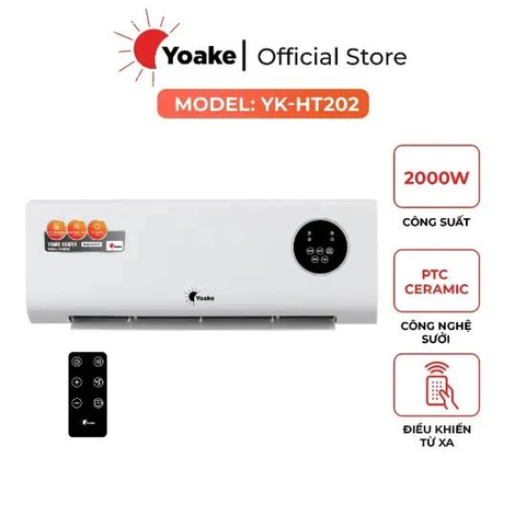 Máy sưởi gốm treo tường Yoake YK-HT202