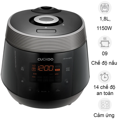 Nồi cơm điện tử áp suất Cuckoo 1.8L CRP-PWV1008F/BKDSCRVNCV