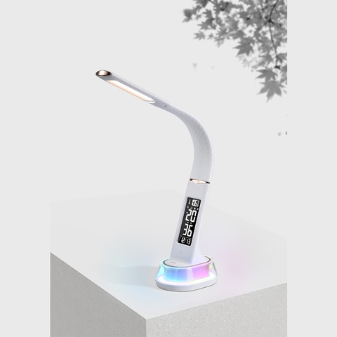 Đèn bàn LED cảm ứng tích hợp màn hình đồng hồ HD và đèn RGB Wilit C13A cao cấp