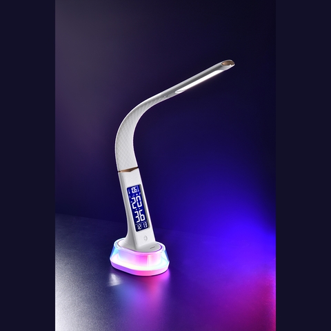 Đèn bàn LED cảm ứng tích hợp màn hình đồng hồ HD và đèn RGB Wilit C13A cao cấp