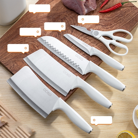 Bộ dao kéo nhà bếp inox CCKO CK9827 CK9828 cao cấp