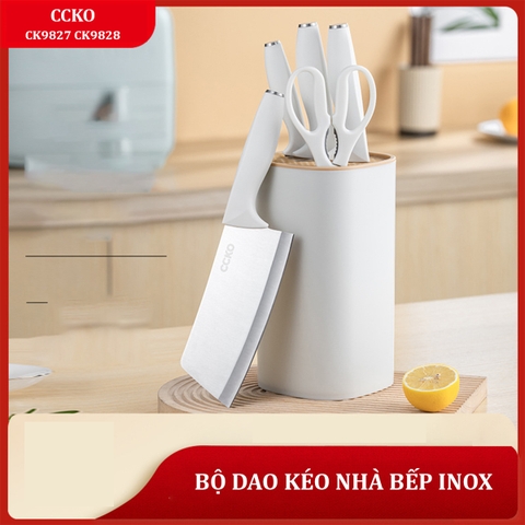 Bộ dao kéo nhà bếp inox CCKO CK9827 CK9828 cao cấp